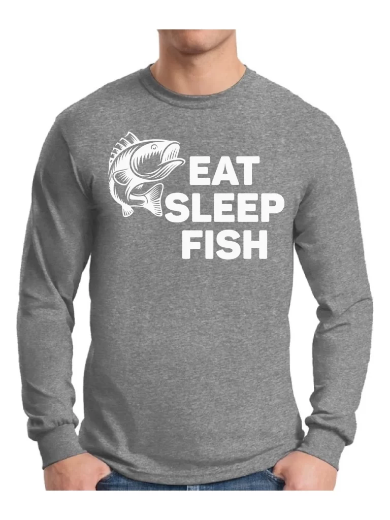 Awkward Styles Eat Sleep Fish Men Long Sleeve Shirt Fisher T Shirt for Men Fishing Lovers Gifts Men's Fisher Tee I Love Fishing At Walmart.com thebookongonefishing