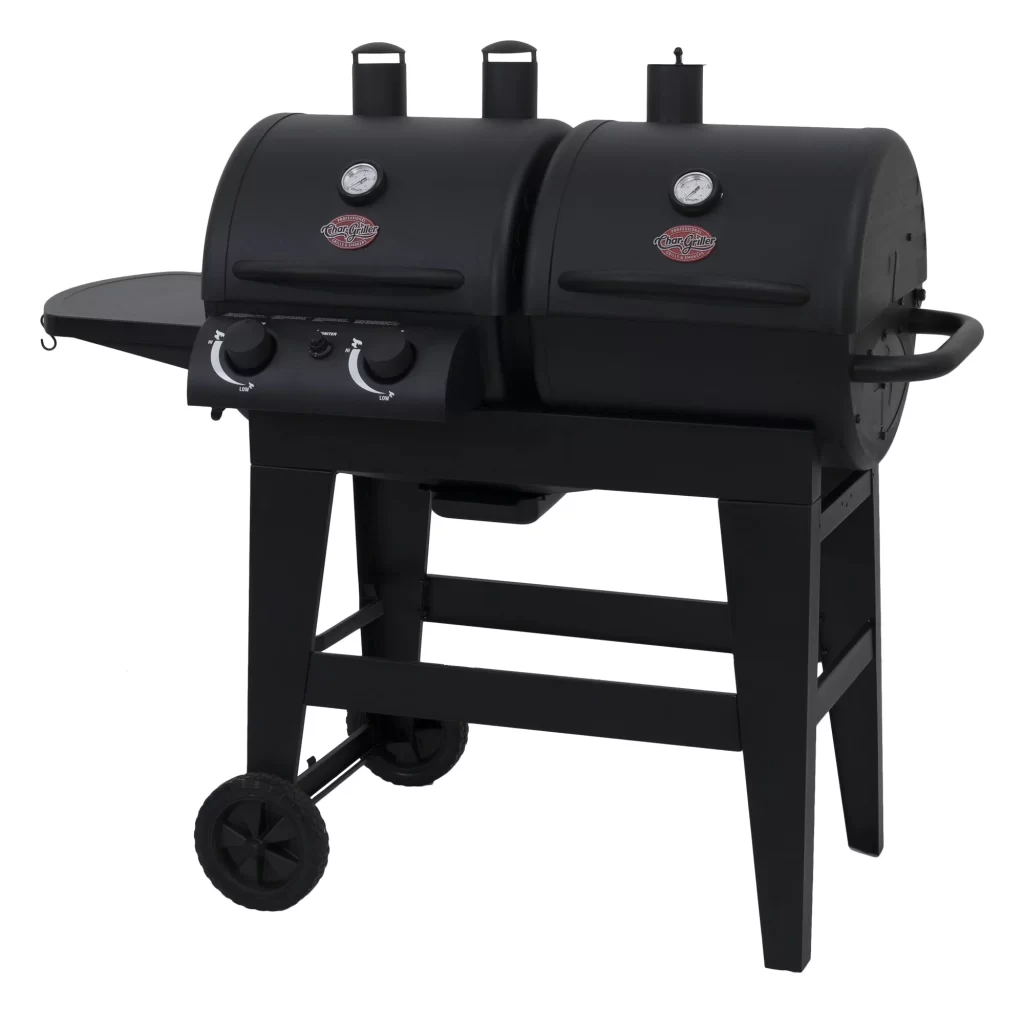 Char-Griller Dual 2 Burner Gas & Charcoal Grill, 5030, Black thebookongonefishing