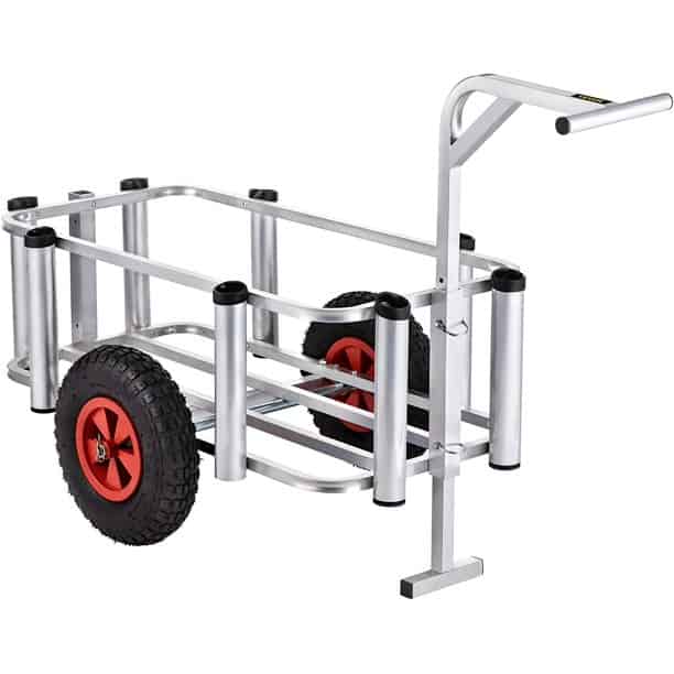 GAHACONNIE Beach Fishing Cart 50.4"L x 19.7"W x 12.6"H Fish and Marine Carts w/ 330lbs Load Capacity with 12" Big Wheels Balloon Tires for Sand Heavy-Duty Aluminum Wago At Walmart Only Online Ad thebookongonefishing